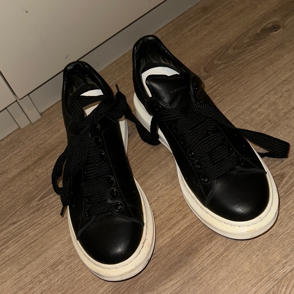 Alexander McQueen Black and White Sneakers Size 38 1/2